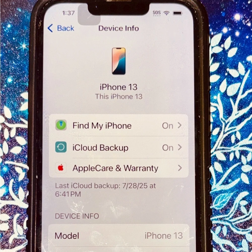 Apple iPhone with Black Protective Case